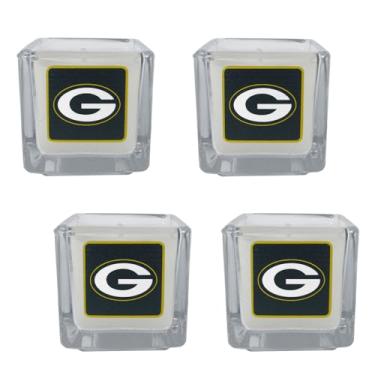 Imagem de Siskiyou Velas perfumadas Sports NFL Green Bay Packers, pacote com 4, tamanho único, cores do time