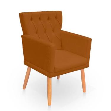 Imagem de Poltrona Capitonê Clássica Confortável para Sala e Quarto Ana Suede - 