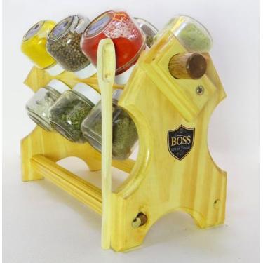Imagem de Porta Temperos Giratório 12 Potes + Colher dosadora - BOSS - Arte Made