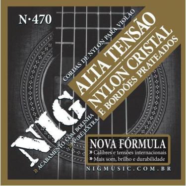 Imagem de Encordoamento Duplo Para Violão Nylon Cristal/Prateado Tensão Alta - N