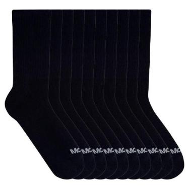 Imagem de Kit 10 Meias Mash Esportiva Cano Longo Masculina 211.04, 42-45, Preto