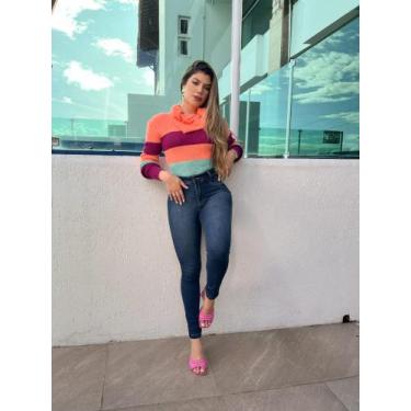 Imagem de Calça jeans feminina com cinta  modeladora e Lycra - LockSmith Jeans ,