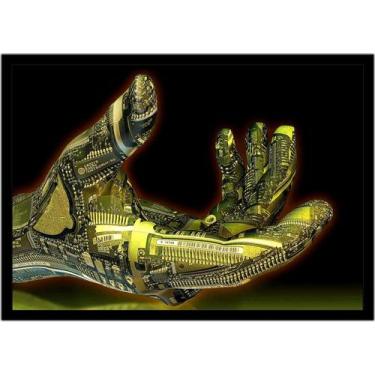 Imagem de Quadro Decorativo Informática Abstrato Tecnologia Computação Lojas Sal