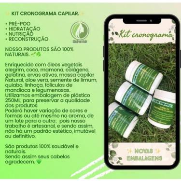 Imagem de Kit  de tratamento cronograma capilar+ pré-poo 100% naturais e artesan