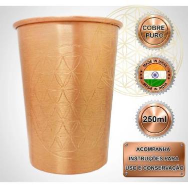 Imagem de Copo De Cobre Flor da Vida FLUIR 250ml - Fluir Infinity