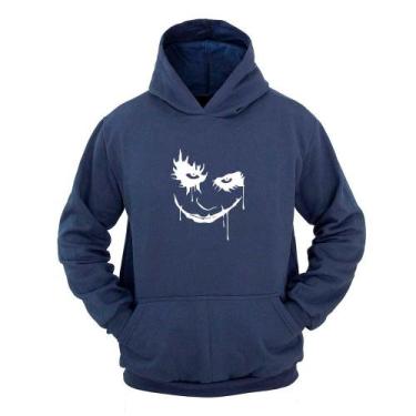 Imagem de Moletom Masculino Canguru Face com Capuz Confortável - Ragor, M, Azul