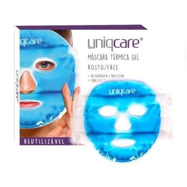 Imagem de Mascara termica gel azul para rosto uniqcare, AZUL