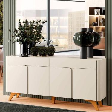 Imagem de Buffet para Sala de Jantar Aros 4 Portas 172cm Off White/Naturalle