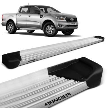 Imagem de Estribo Lateral Ranger Cab. Dupla 2013 a 2023 Aluminio Natural A3 Gtnox