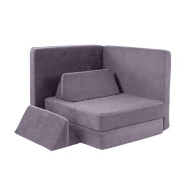 Imagem de Soft Play Freso Baby Cinza - Sofá Modular Infantil 4 Peças