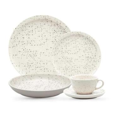 Imagem de Aparelho de Jantar e Chá 20 Peças Oxford Flat Chuvisco