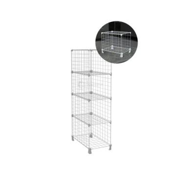 Imagem de Estante Prateleira Expositor Aramado 4 Nichos 40cm Profundidade Colmei