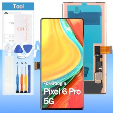 Imagem de Substituição de tela para Google Pixel 6 Pro OLED LCD Display GD1YQ, GTT9Q LCD Touch Screen Digitalizador Substituição | Tela LCD de 16,7 cm | Preto | Ferramentas incluídas