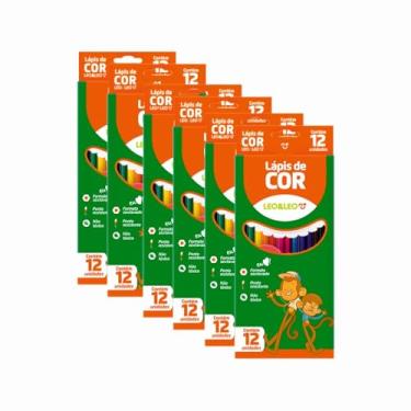 Imagem de Kit Lápis de Cor Leo & Leo - 12 Cores (6 Caixas)