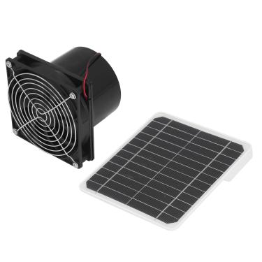 Imagem de Monocristalino de Ventilador de Exaustão Movido a Energia Solar 50W 12V Kit de Ventilador de Painel Solar de 6,5 Polegadas Com Suporte Líquido de Proteção 24 Horas de Trabalho