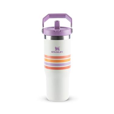 Imagem de Stanley Tumbler Térmico Flip Straw Varsity Cream Lilac Stripes | 887 ML