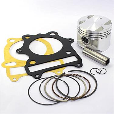 Imagem de Anéis de pistão 250 pistão Junta de cilindro para gn250 85-01 Peças de motor de motocicleta de virabrequim Kit de pino de anel Pistão de topo plano (1.0)
