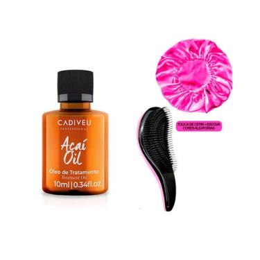 Imagem de Óleo de Açaí Oil Cadiveu Finalizador 10ml +Escova/Touca - Cadiveu Prof