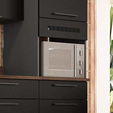 Imagem de Paneleiro em Aço para Forno 2 Portas 1 Gaveta Itatiaia Exclusive D Preto Matt/Grafite