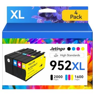 Imagem de Pacote combo de cartuchos de tinta 952xl para impressoras HP (pacote com 4 unidades preto ciano amarelo magenta) 952 XL cartucho de tinta de substituição para HP Officejet Pro 8710 8210 8730 8200 8720