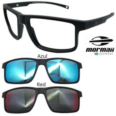 Imagem de Oculos Mormaii 6127 Swap 5 A14 Com 2 Clipons Azul e Red, Red, Azul