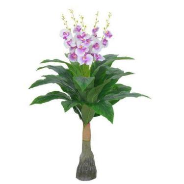 Imagem de Planta Árvore Artificial Orquídea Branco Beauty 98cm - FLORESCER DECOR