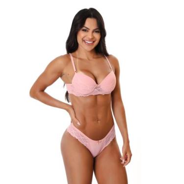 Imagem de Conjunto Sutiã Canelado e Calcinha Lingerie Sensual Lingerie Sexy e Se