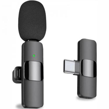 Imagem de Microfone Lapela Duplo Sem Fio p/ Android type-C