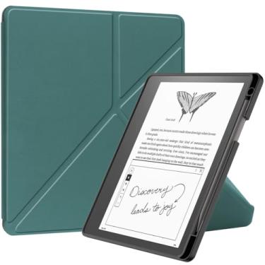 Imagem de Kepuch Custer Capas para Kindle Scribe 2024 2022 / Redesigned Display 10.2",Couro-PU Bolsas Estojos - Verde