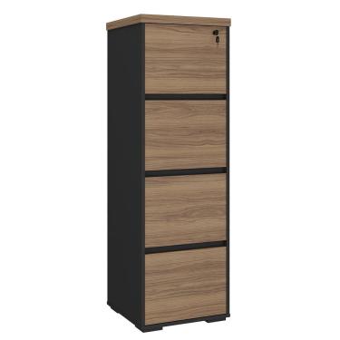 Imagem de Armário para Escritório com 4 Gavetas e Chave Arquivo