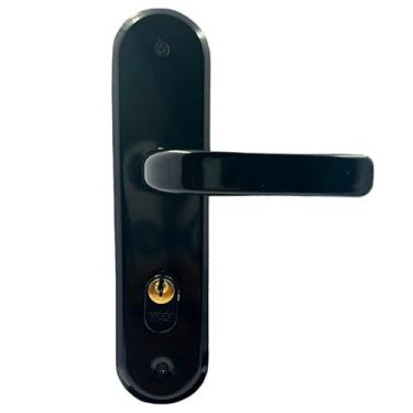 Imagem de Fechadura Preta Brilhante Para Portas Externas, Internas Ou de Banheiro(Externa 505)