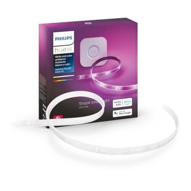 Imagem de Philips Hue 555342 Starter Kit Lightstrip, Kit (6ft Base Kit + Hub), White