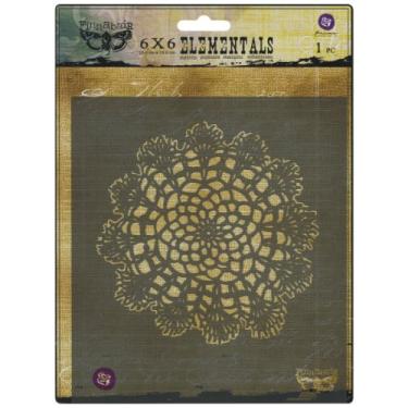 Imagem de Prima Marketing Estêncil Elementals ESTEN6-60551, 15 x 15 cm, Doily
