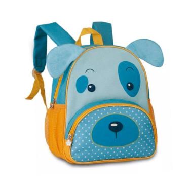 Imagem de Mochila Infantil Escolar Com Alças - Cachorro Azul