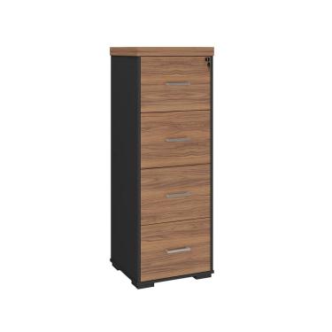 Imagem de Gaveteiro Zaira 4 GV Nogal e Preto