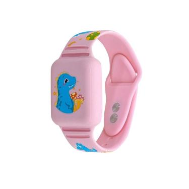Imagem de Pulseira AirTag Kids Dino, Rosa, Originais iPlace 