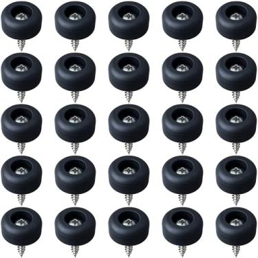 Imagem de 25 pés de borracha de corte macio com parafusos de aço inoxidável (1,27 cm de largura x 0,63 cm de altura) antiderrapante, antimarcação, antiderrapante - aderência perfeita para móveis, eletrônicos e eletrodomésticos!