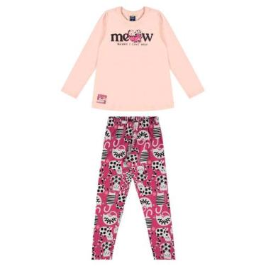 Imagem de Conjunto para Meninas Blusa Meia Malha e Calça Legging em Cotton Bee L