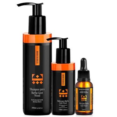 Imagem de Kit Barba Goot Wood - Óleo + Balm + Shampoo Barba Embaixador 200Ml