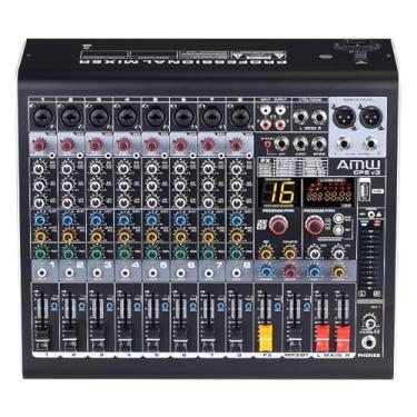 Imagem de AMW CP8 Mesa de Som Profissional, 8 Canais, Bluetooth, Interface de Áudio, 16 Efeitos DSP, 37x34x10cm