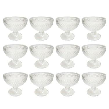 Imagem de Conjunto 12 Taças De Sobremesa Vidro 310ml Bico Jaca Abacaxi Hauskraft
