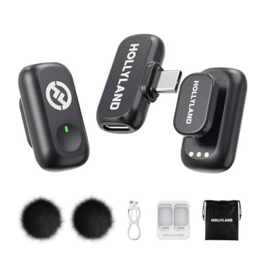 Imagem de Hollyland LARK A1 Mini Duo – Microfone Sem Fio Mini para iPhone 15/16 e Android (2TX + USB-C RX), Microfone Magnético para YouTube, TikTok, Podcast e Vlogs (Preto, sem Case de Carregamento)