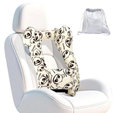 Imagem de Travesseiro de pescoço inflável de viagem para crianças, enchimento rápido, almofada portátil de viagem infantil para meninos e meninas, travesseiro de pescoço confortável para dormir em aviões