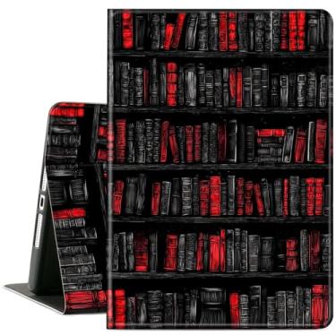 Imagem de ACWDMKH Capa para Samsung Galaxy Tab S9 FE 5G 10,9 polegadas/Galaxy Tab S9 11 polegadas 2023, capa de couro fina com suporte ajustável, capa inteligente despertar/hibernar automática, estante preta e