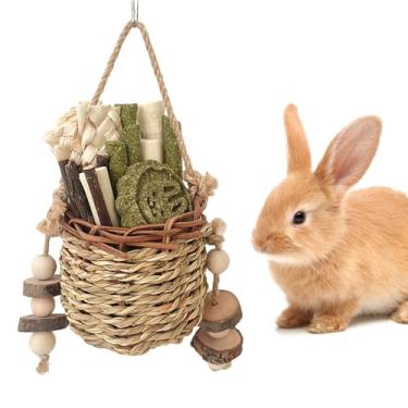 Imagem de starfa lab Brinquedos para mastigar coelhos, algas marinhas naturais, petisco de planta aquática para coelhos, porquinhos-da-índia e outros animais de estimação pequenos, acessório de moagem de dentes