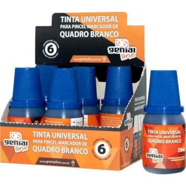 Imagem de Tinta Marcador Quadro Branco Reabastecedor Genial 20Ml Azul - GRAMP LI