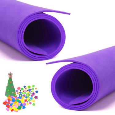 Imagem de 2 peças de folhas roxas de espuma EVA cosplay espuma EVA 2 mm de espessura 19,68 x 35,45 polegadas papéis de espuma EVA para artes artesanais projeto DIY