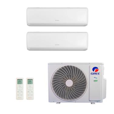 Imagem de Ar Condicionado Bi Split Gree Inverter G Max 18.000 Btus 2x Hi Wall 12.000 Quente E Frio R-32 220V