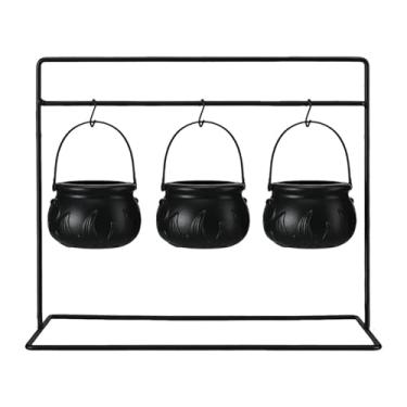 Imagem de Baoblaze 3 peças de tigelas de servir de caldeirão de bruxa, decoração de Halloween, enfeites decorativos, tigela de doces para suprimentos de festa, porta da