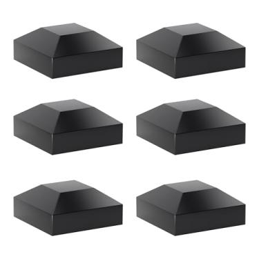 Imagem de HILLMASTER 2 x 2 tampas de poste para poste de cerca de madeira, à prova de água à prova de UV durável PP plástico decking tampa superior para cerca de metal, caixa de correio, metal madeira plástico